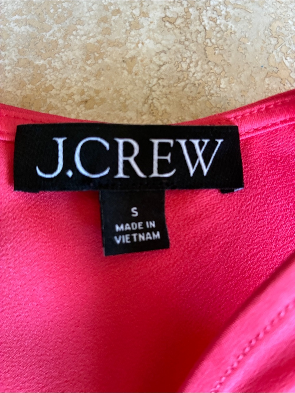 J. Crew Top Women's S, Bright Pink Scoop Neck Sleeveless. Gold back buttons. EUC - Picture 7 of 14